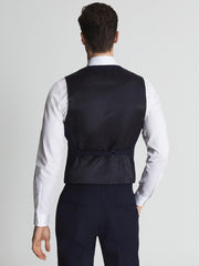 Reiss Suits &amp; Tailoring | Bold Hw Horse Shoe Wool Blend Slim Fit Waistcoat Navy - Men