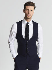 Reiss Suits &amp; Tailoring | Bold Hw Horse Shoe Wool Blend Slim Fit Waistcoat Navy - Men