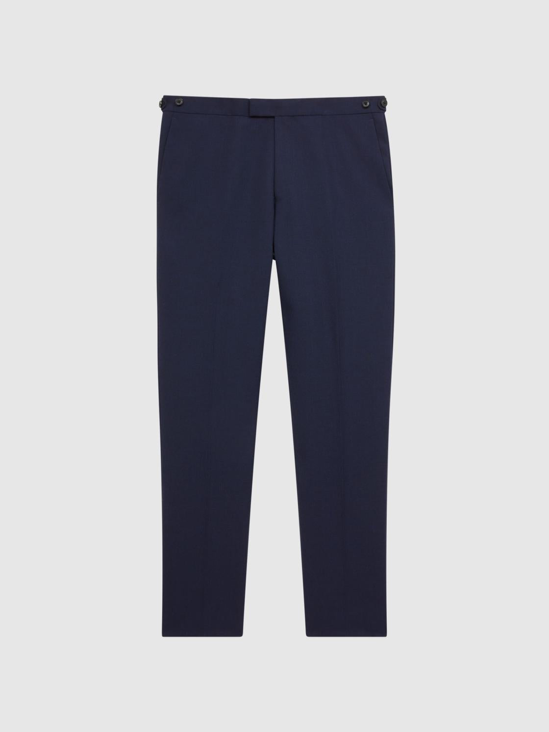Reiss Suits &amp; Tailoring | Bold Slim Fit Wool Trousers Navy - Men