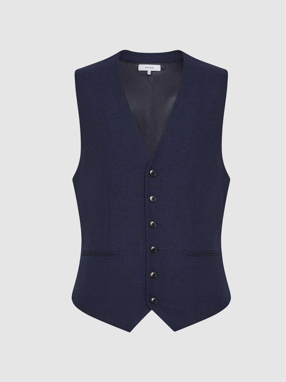 Reiss Suits &amp; Tailoring | Bold Wool Blend Slim Fit Waistcoat Navy - Men