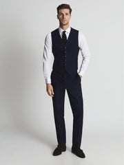 Reiss Suits &amp; Tailoring | Bold Wool Blend Slim Fit Waistcoat Navy - Men