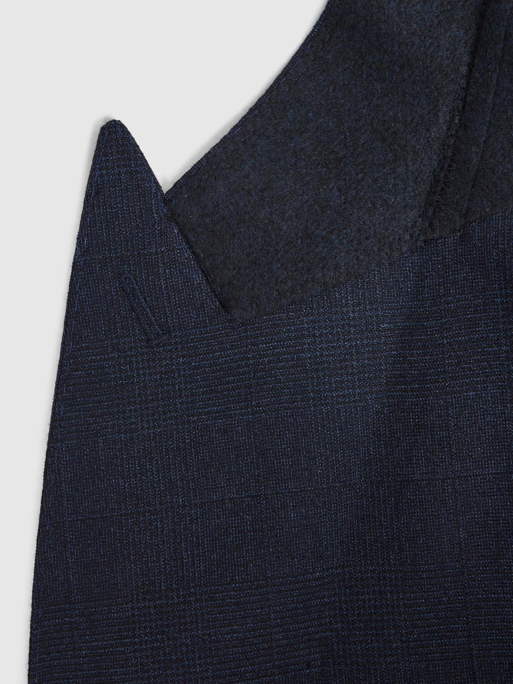 Reiss Suits &amp; Tailoring | Broadgate Double Breasted Prince Of Wales Check Blazer Blue - Men