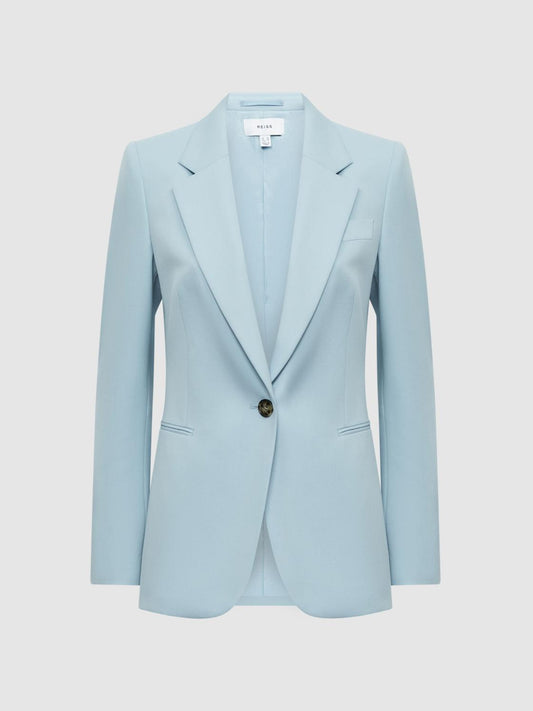 Reiss Suits &amp; Tailoring | Clara Single Breasted Wool Blend Blazer Blue - Women
