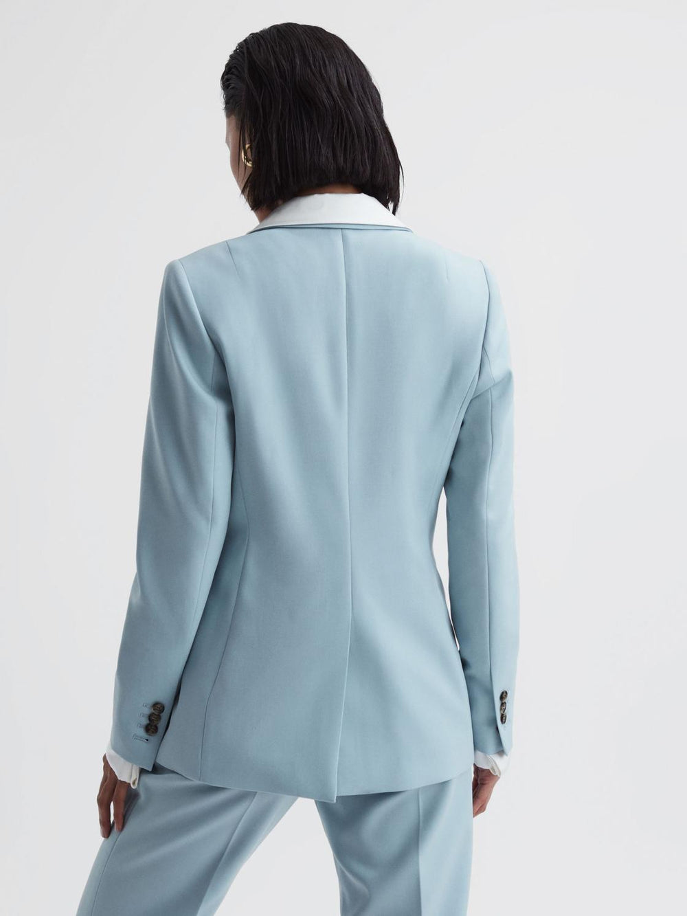 Reiss Suits &amp; Tailoring | Clara Single Breasted Wool Blend Blazer Blue - Women