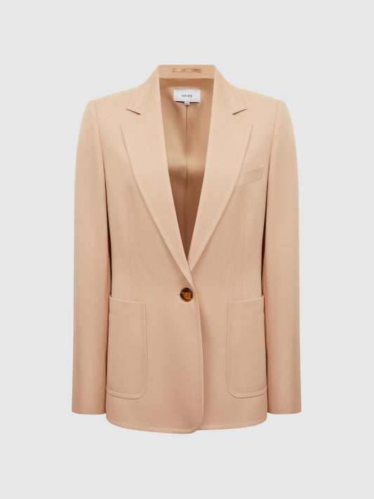 Reiss Suits &amp; Tailoring | Ember Tailored Single Breasted Blazer Camel - Women