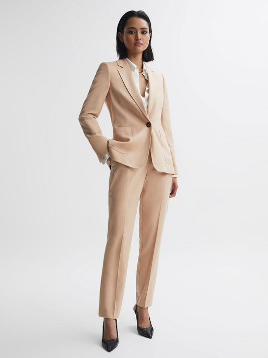 Reiss Suits &amp; Tailoring | Ember Tailored Single Breasted Blazer Camel - Women