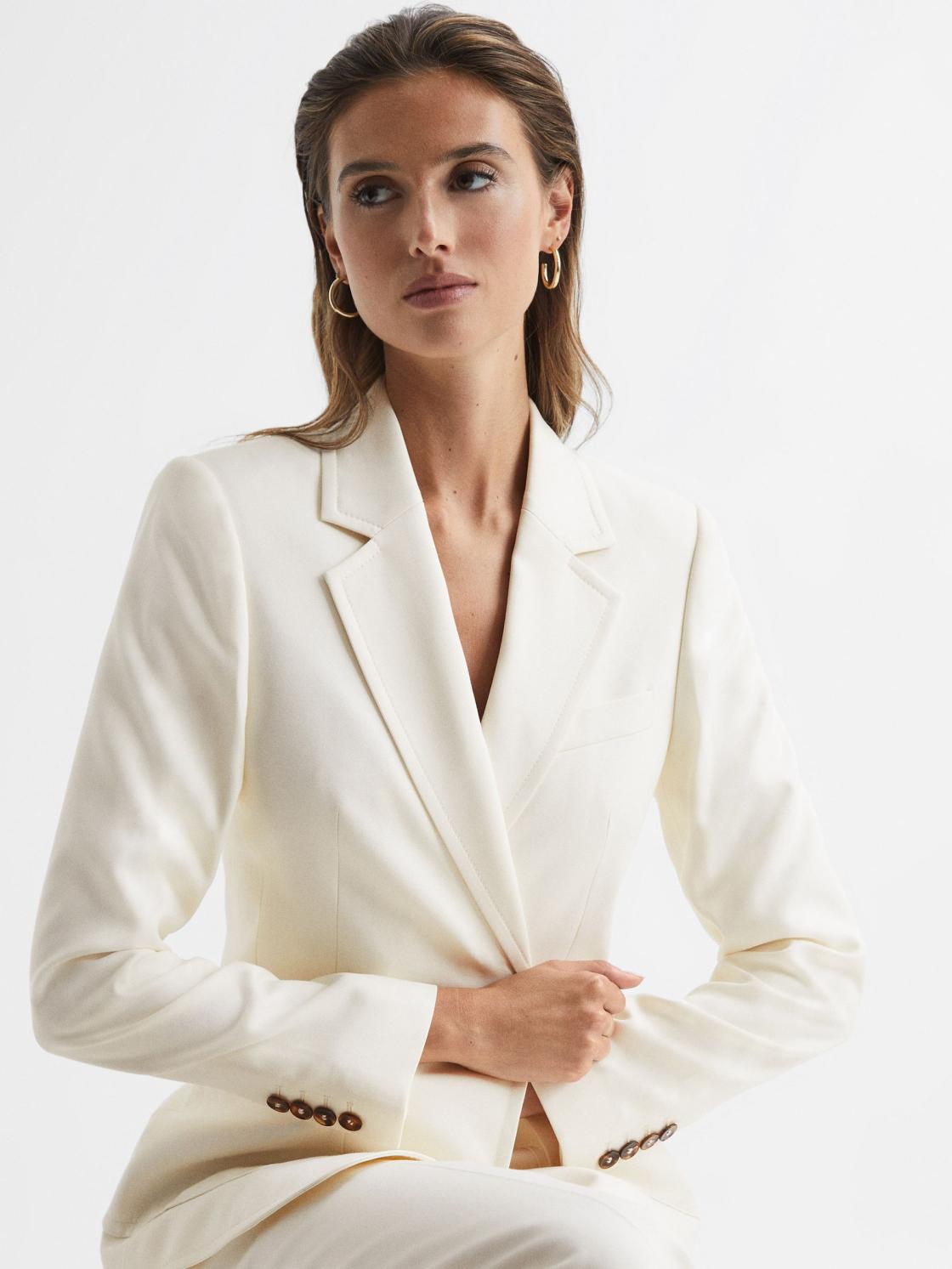 Reiss Suits &amp; Tailoring | Ember Tailored Single Breasted Blazer Camel - Women