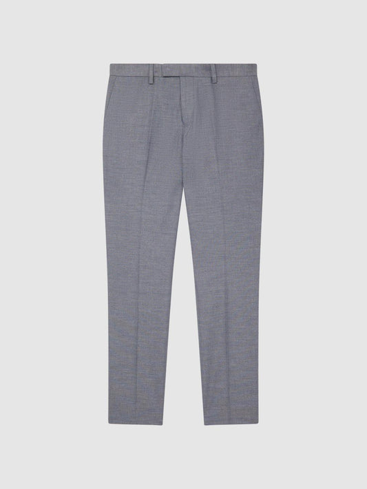 Reiss Suits &amp; Tailoring | Fold Slim Fit Trousers Airforce Blue - Men