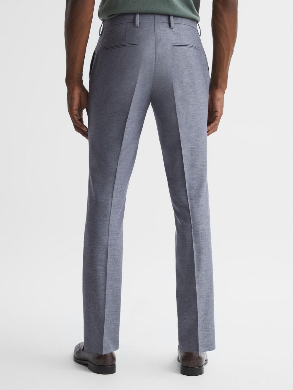 Reiss Suits &amp; Tailoring | Fold Slim Fit Trousers Airforce Blue - Men