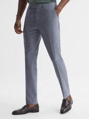 Reiss Suits &amp; Tailoring | Fold Slim Fit Trousers Airforce Blue - Men