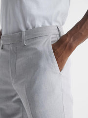 Reiss Suits &amp; Tailoring | Fold Slim Fit Trousers Light Grey - Men