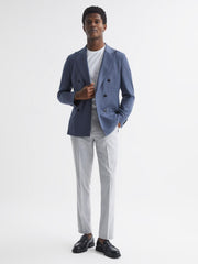 Reiss Suits &amp; Tailoring | Fold Slim Fit Trousers Light Grey - Men