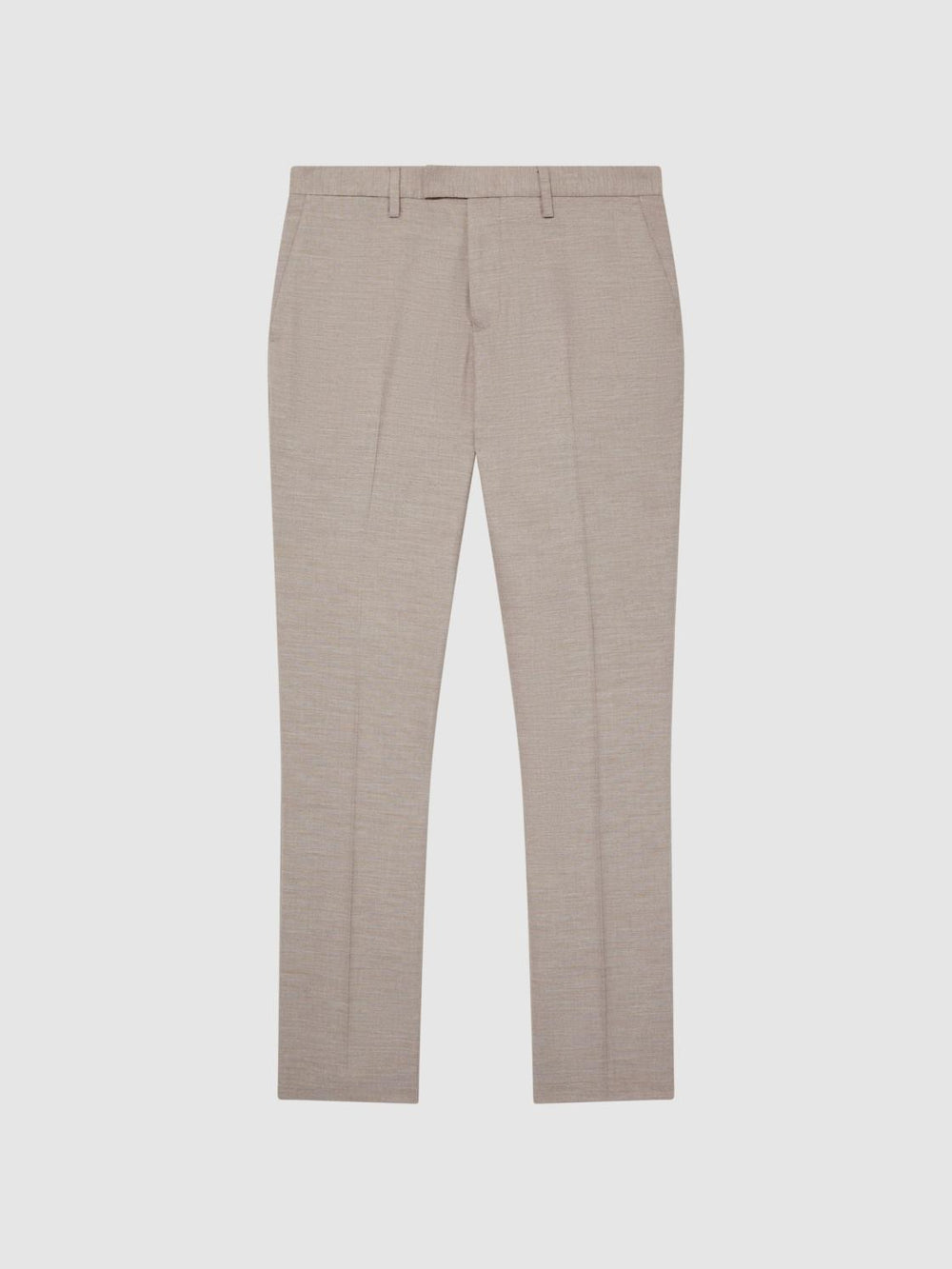 Reiss Suits &amp; Tailoring | Fold Slim Fit Trousers Oatmeal - Men