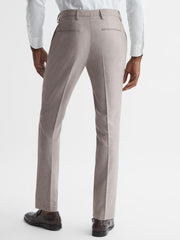 Reiss Suits &amp; Tailoring | Fold Slim Fit Trousers Oatmeal - Men