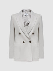 Reiss Suits &amp; Tailoring | Gaia Tailored Double Breasted Blazer Neutral - Women