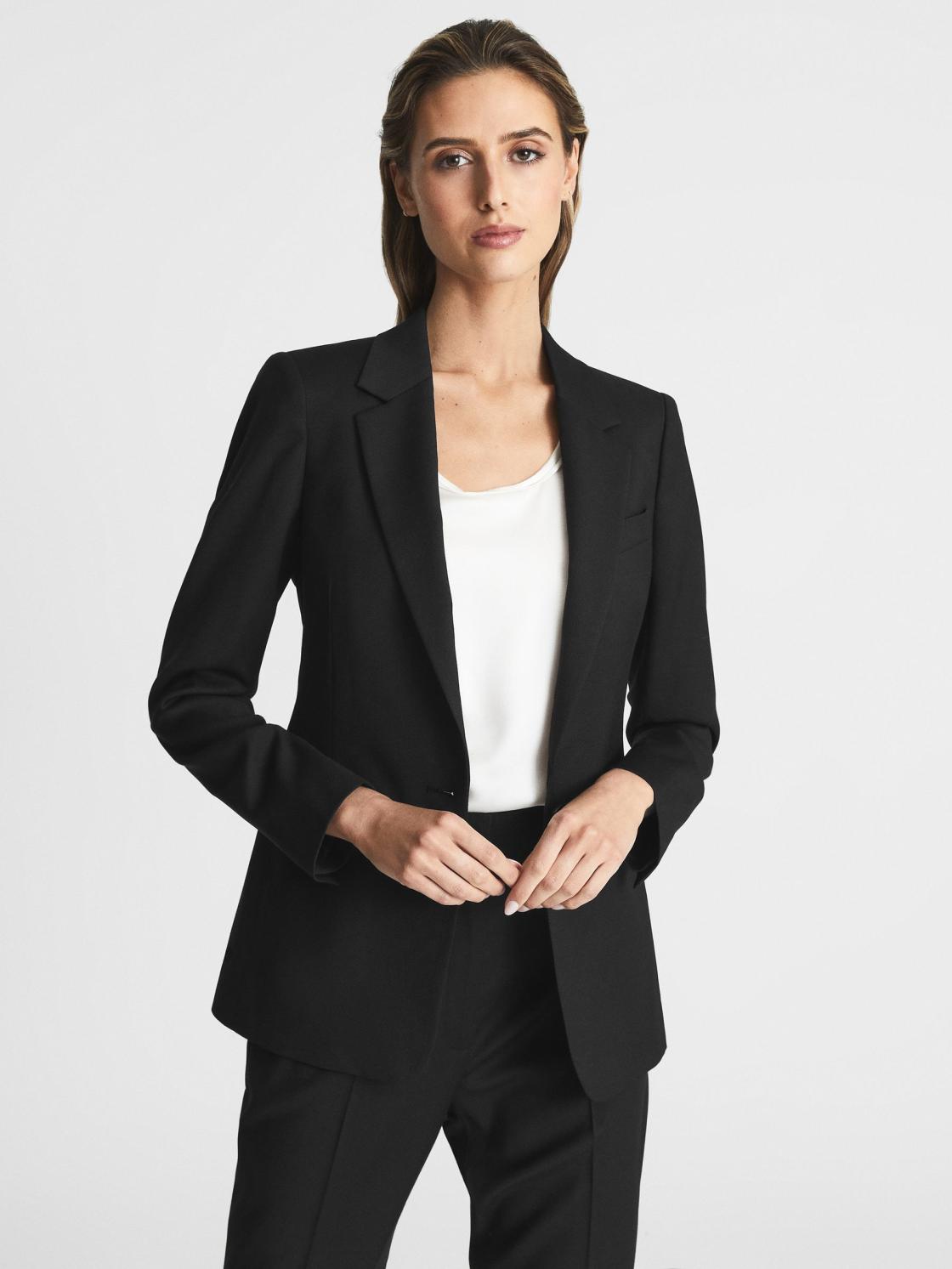 Reiss Suits &amp; Tailoring | Haisley Single Breasted Blazer Black - Women