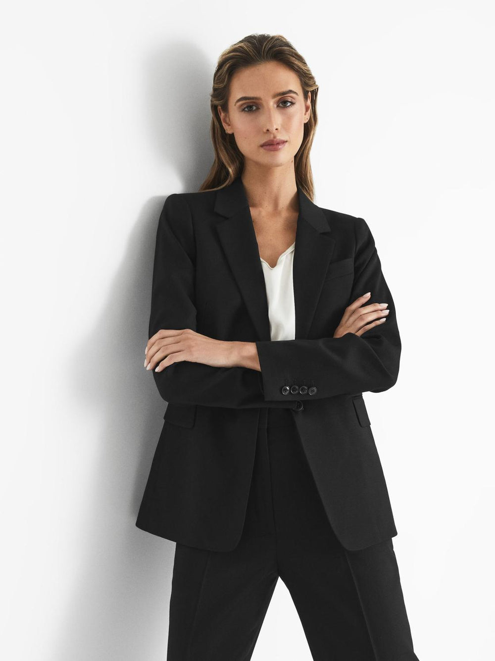 Reiss Suits &amp; Tailoring | Haisley Single Breasted Blazer Black - Women