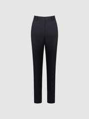Reiss Suits &amp; Tailoring | Haisley Slim Leg Tapered Trousers Black - Women