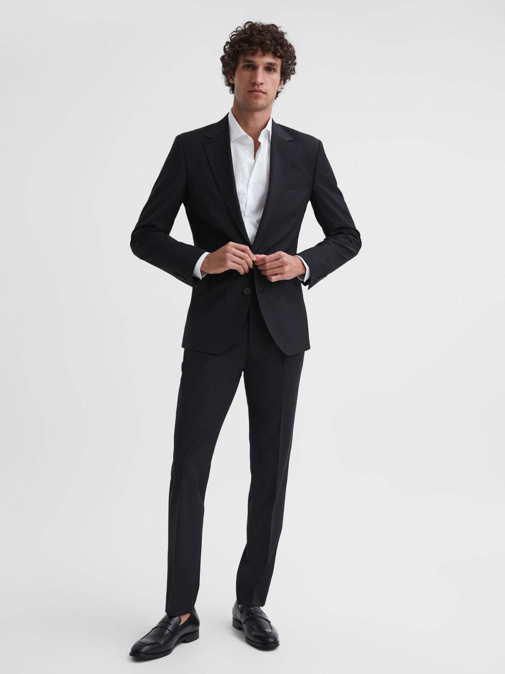Reiss Suits &amp; Tailoring | Hope Modern Fit Travel Blazer Black - Men