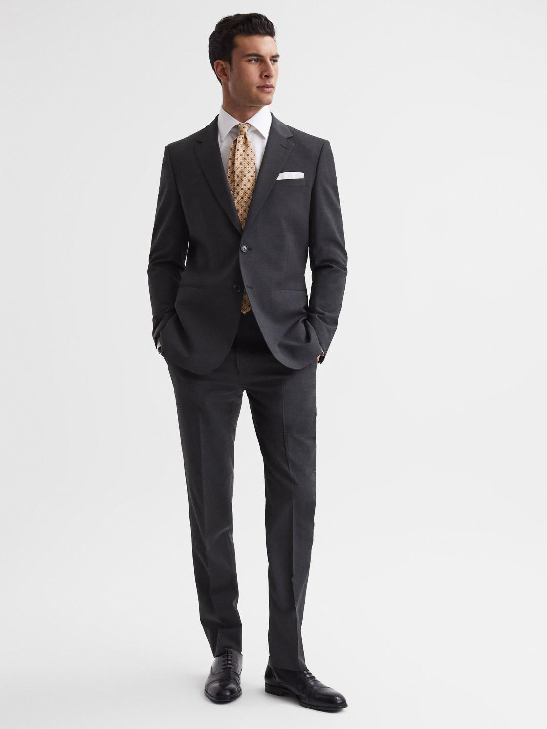 Reiss Suits &amp; Tailoring | Hope Modern Fit Travel Blazer Charcoal - Men