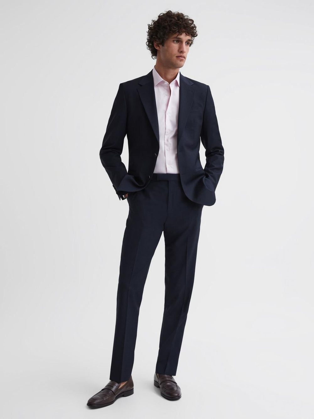 Reiss Suits &amp; Tailoring | Hope Modern Fit Travel Blazer Navy - Men