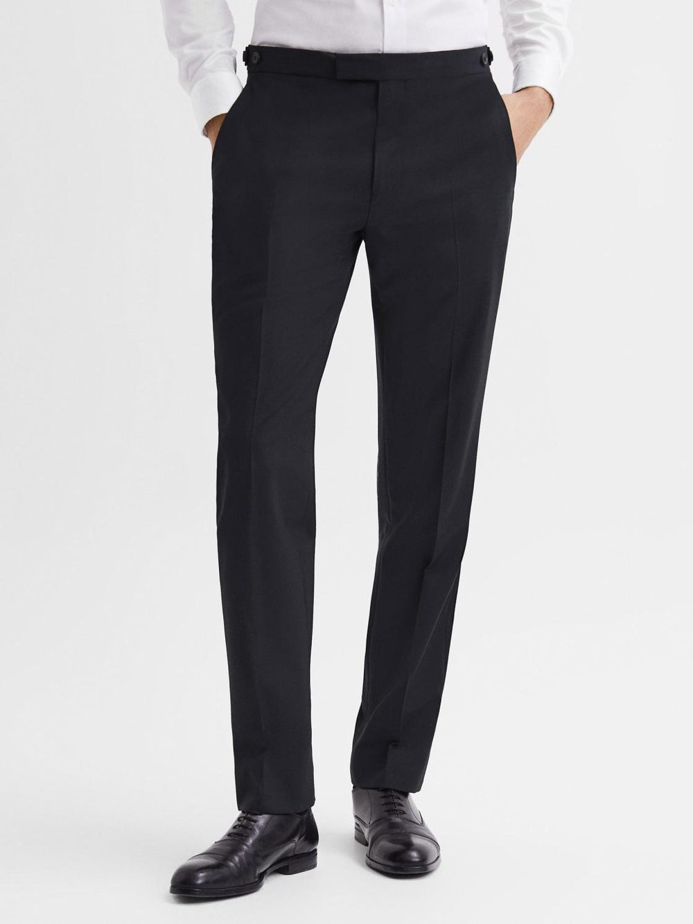 Reiss Suits &amp; Tailoring | Hope Modern Fit Travel Trousers Black - Men