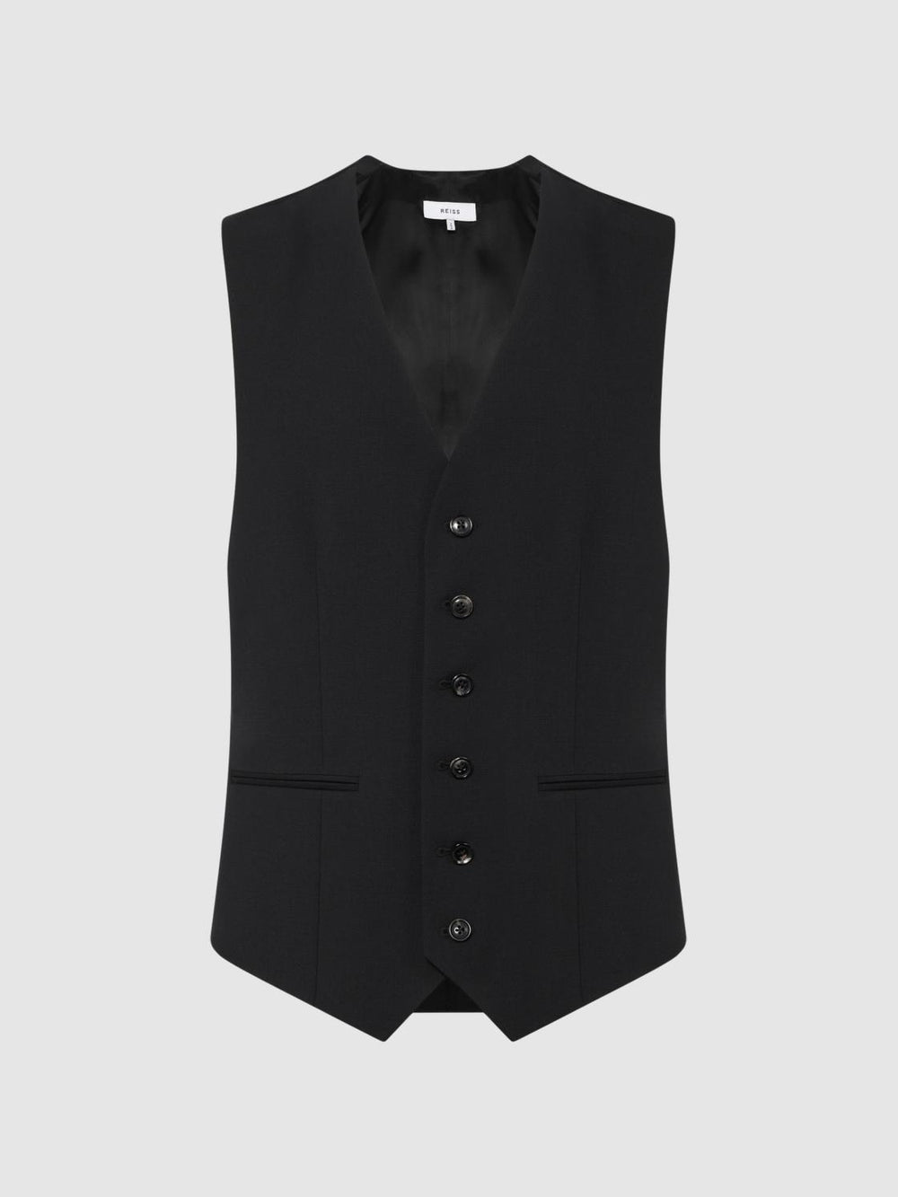 Reiss Suits &amp; Tailoring | Hope Modern Fit Travel Waistcoat Black - Men