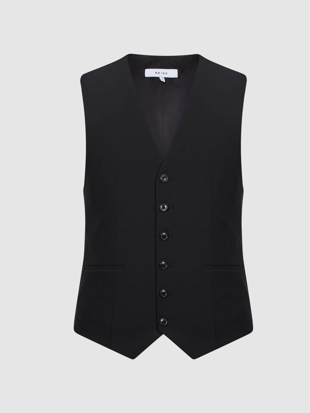Reiss Suits &amp; Tailoring | Hope Modern Fit Travel Waistcoat Black - Men