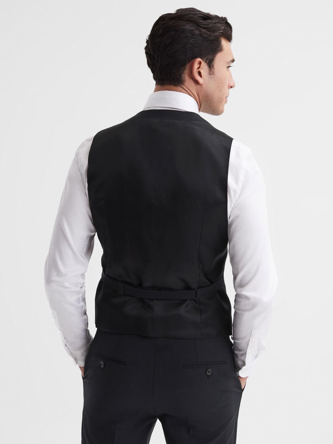 Reiss Suits &amp; Tailoring | Hope Modern Fit Travel Waistcoat Black - Men