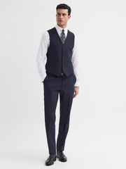 Reiss Suits &amp; Tailoring | Hope Modern Fit Travel Waistcoat Navy - Men