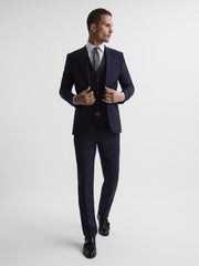 Reiss Suits &amp; Tailoring | Hope Modern Fit Travel Waistcoat Navy - Men