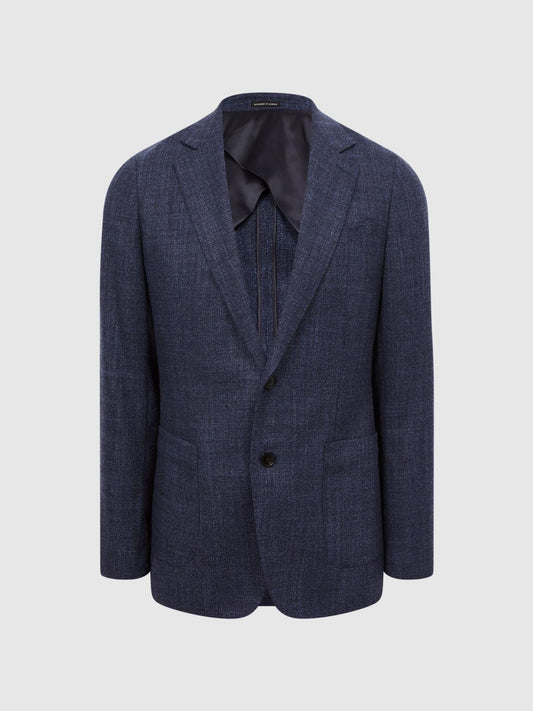Reiss Suits &amp; Tailoring | Keep Single Breasted Patch Pocket Blazer Indigo - Men