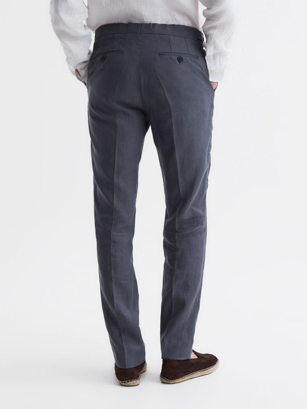 Reiss Suits &amp; Tailoring | Kin Linen Formal Trousers Airforce Blue - Men