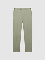 Reiss Suits &amp; Tailoring | Kin Linen Formal Trousers Apple - Men
