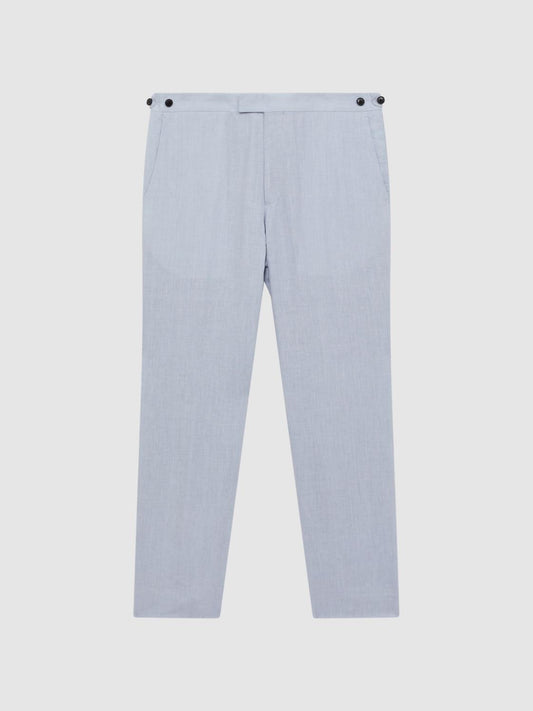Reiss Suits &amp; Tailoring | Kin Linen Formal Trousers Soft Blue - Men