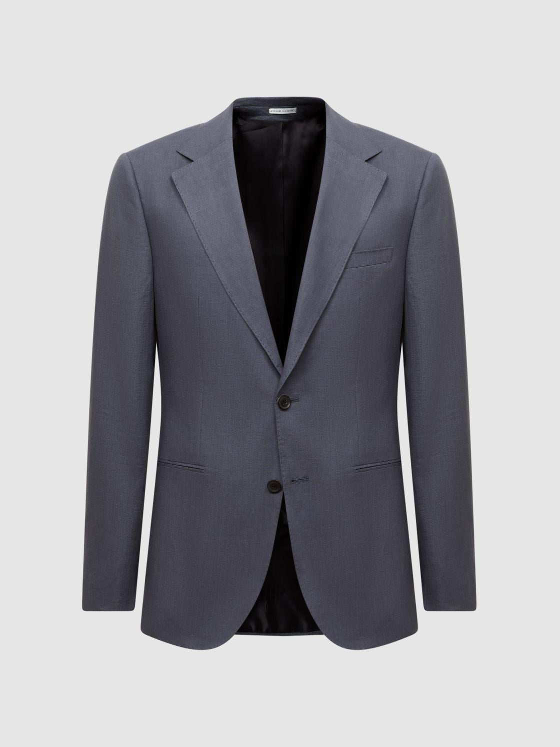 Reiss Suits &amp; Tailoring | Kin Slim Fit Single Breasted Linen Blazer Airforce Blue - Men