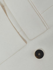 Reiss Suits &amp; Tailoring | Larsson Double Breasted Twill Blazer White - Women