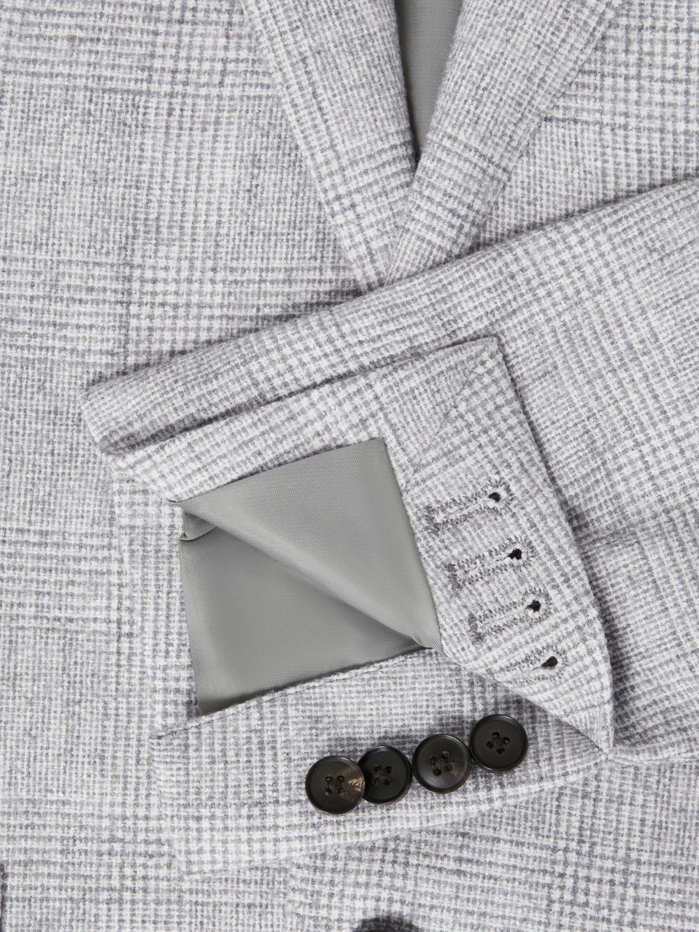 Reiss Suits &amp; Tailoring | Lindhurst Single Breasted Check Blazer Grey - Men