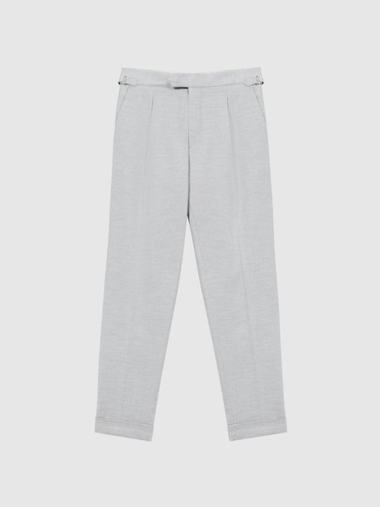 Reiss Suits &amp; Tailoring | Map Tapered Side Adjuster Trousers Indigo - Men