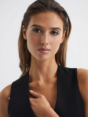 Reiss Suits &amp; Tailoring | Margeaux Tailored Fit Waistcoat Black - Women
