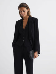 Reiss Suits &amp; Tailoring | Margeaux Tailored Fit Waistcoat Black - Women