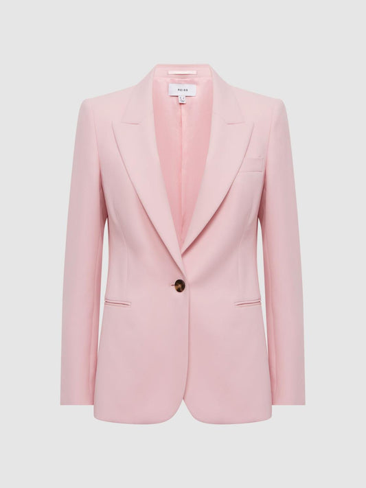 Reiss Suits &amp; Tailoring | Marina Single Breasted Blazer Pink - Women