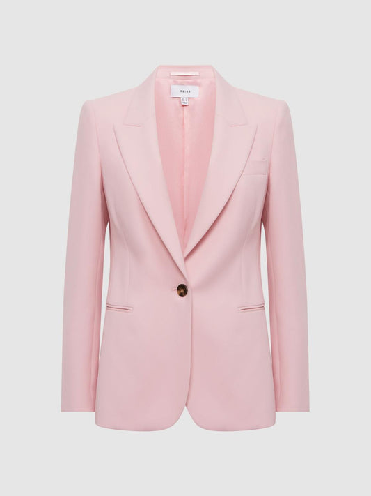 Reiss Suits &amp; Tailoring | Marina Single Breasted Blazer Pink - Women