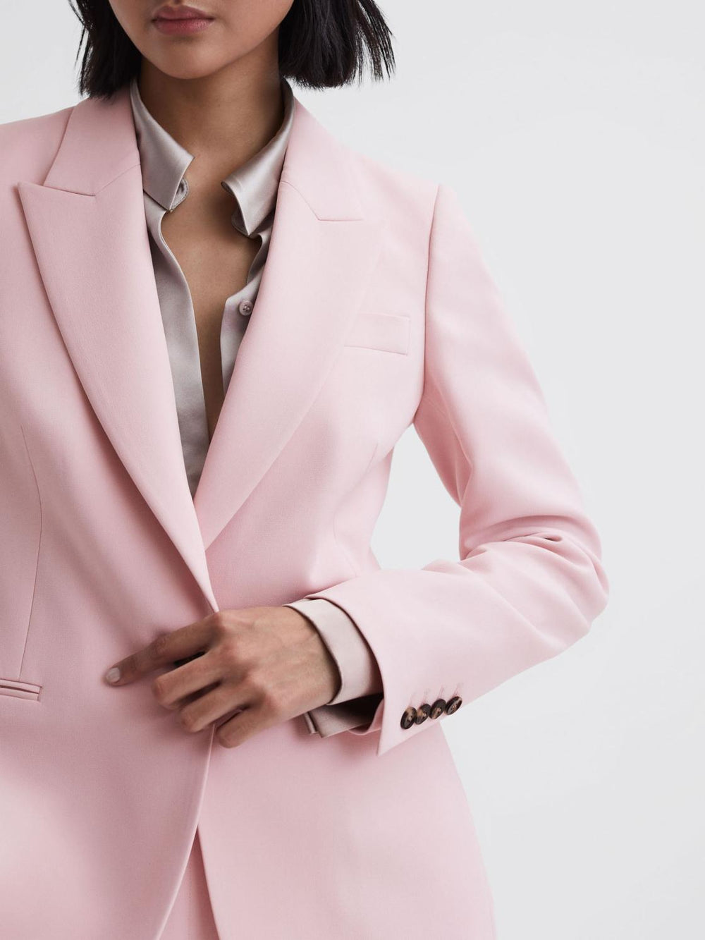 Reiss Suits &amp; Tailoring | Marina Single Breasted Blazer Pink - Women