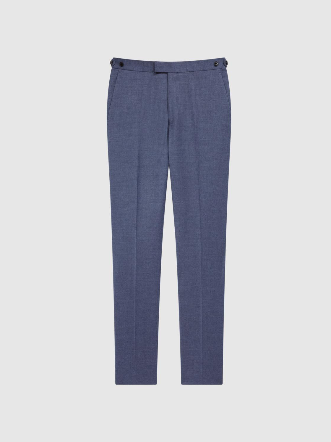 Reiss Suits &amp; Tailoring | Marquee Slim Fit Wool Blend Mixer Trousers Airforce Blue - Men