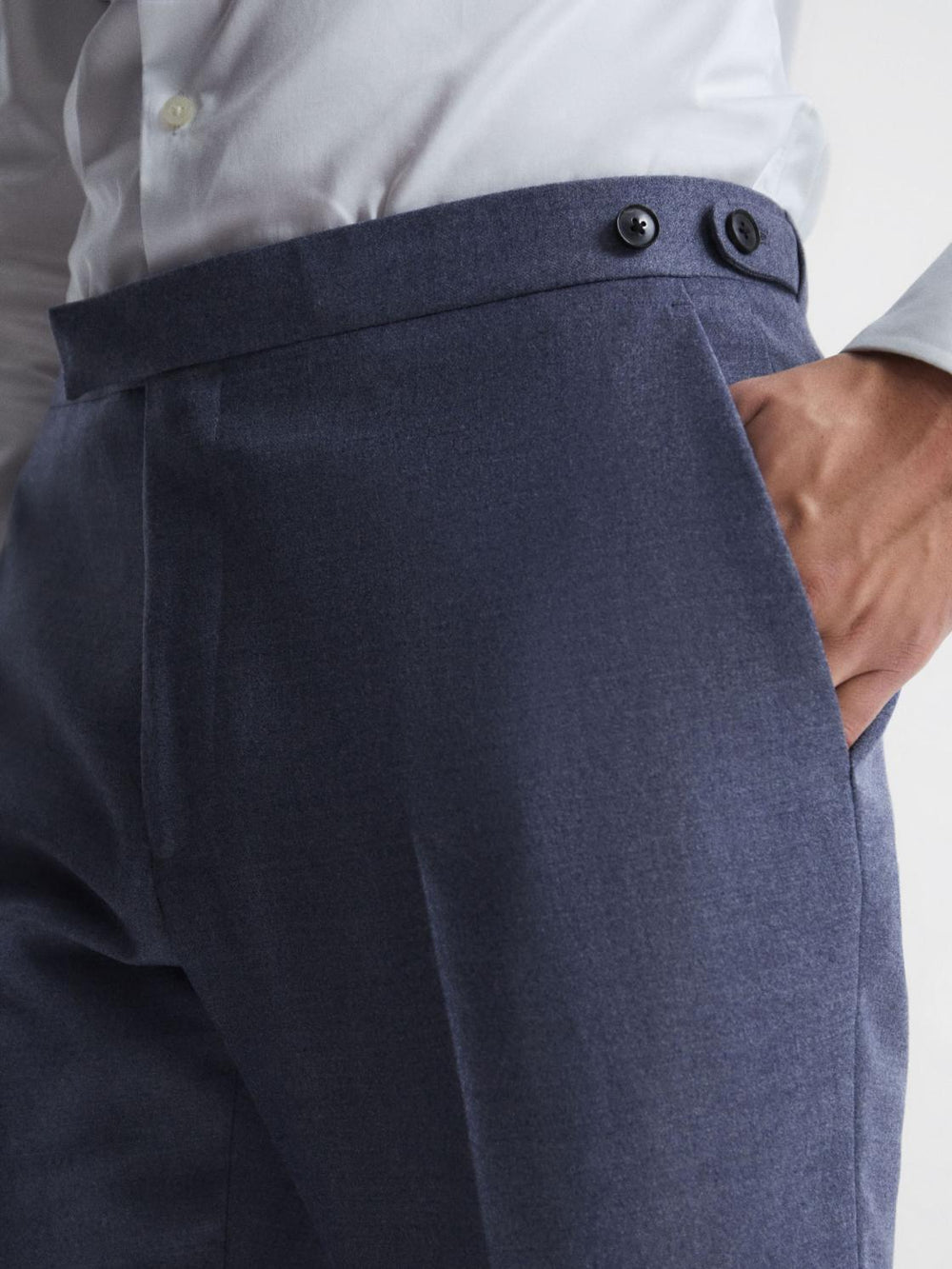 Reiss Suits &amp; Tailoring | Marquee Slim Fit Wool Blend Mixer Trousers Airforce Blue - Men