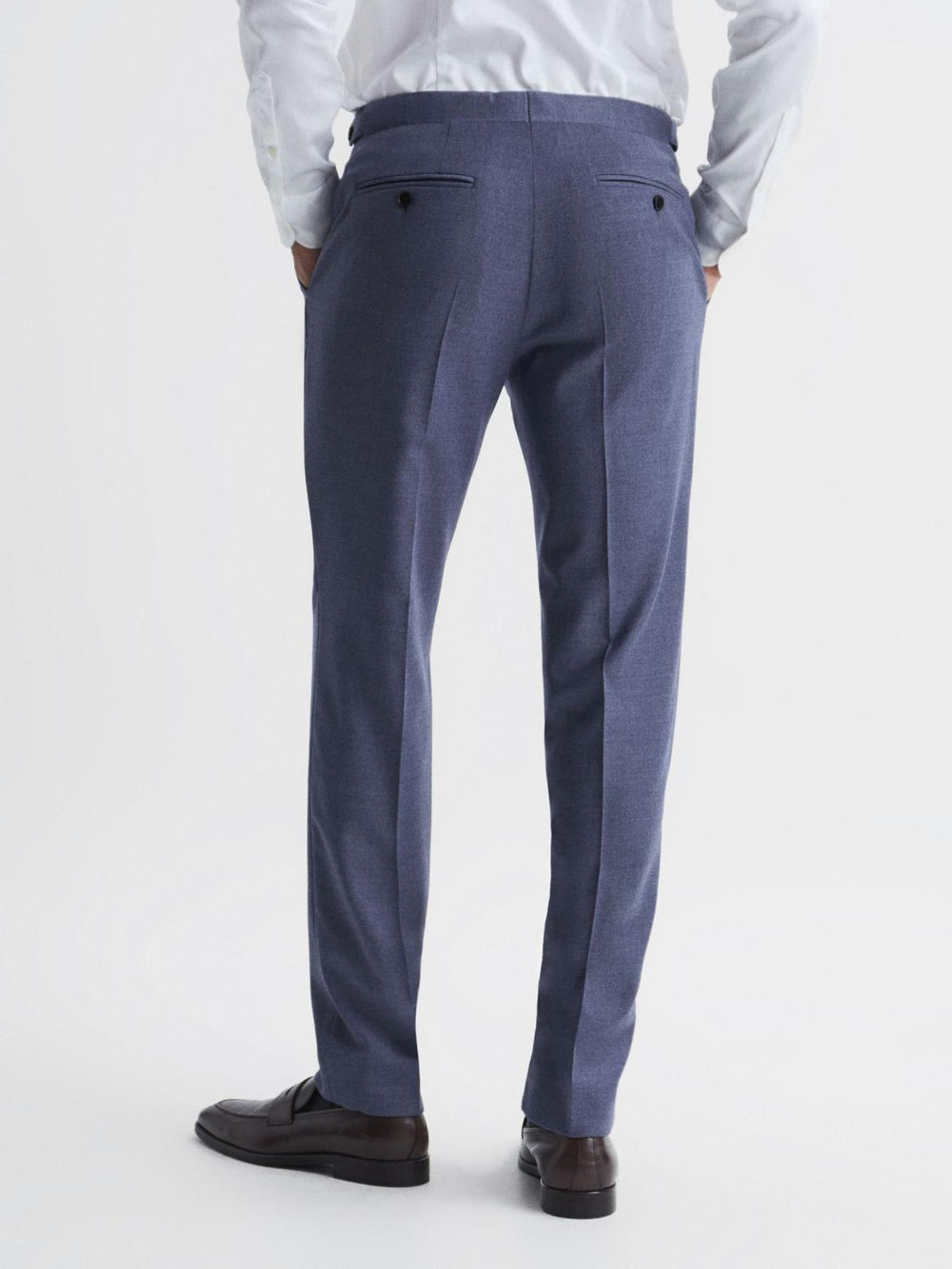 Reiss Suits &amp; Tailoring | Marquee Slim Fit Wool Blend Mixer Trousers Airforce Blue - Men
