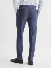 Reiss Suits &amp; Tailoring | Marquee Slim Fit Wool Blend Mixer Trousers Airforce Blue - Men