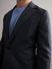 Reiss Suits &amp; Tailoring | Matinee Single Breasted Prince Of Wales Check Blazer Grey - Men