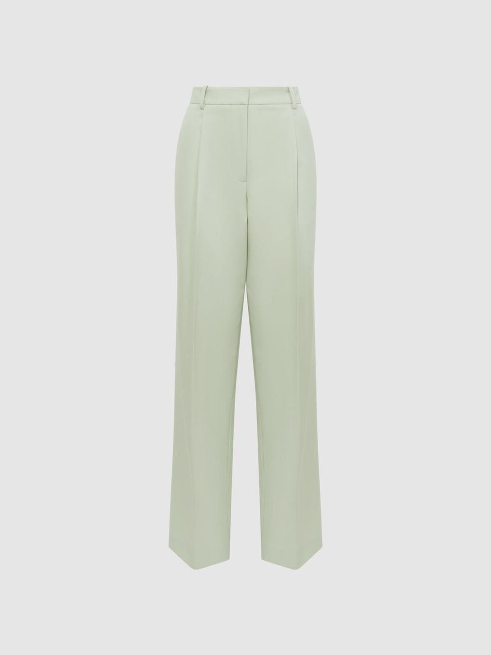 Reiss Suits &amp; Tailoring | Naomi Wide Leg Wool Blend Trousers Green - Women